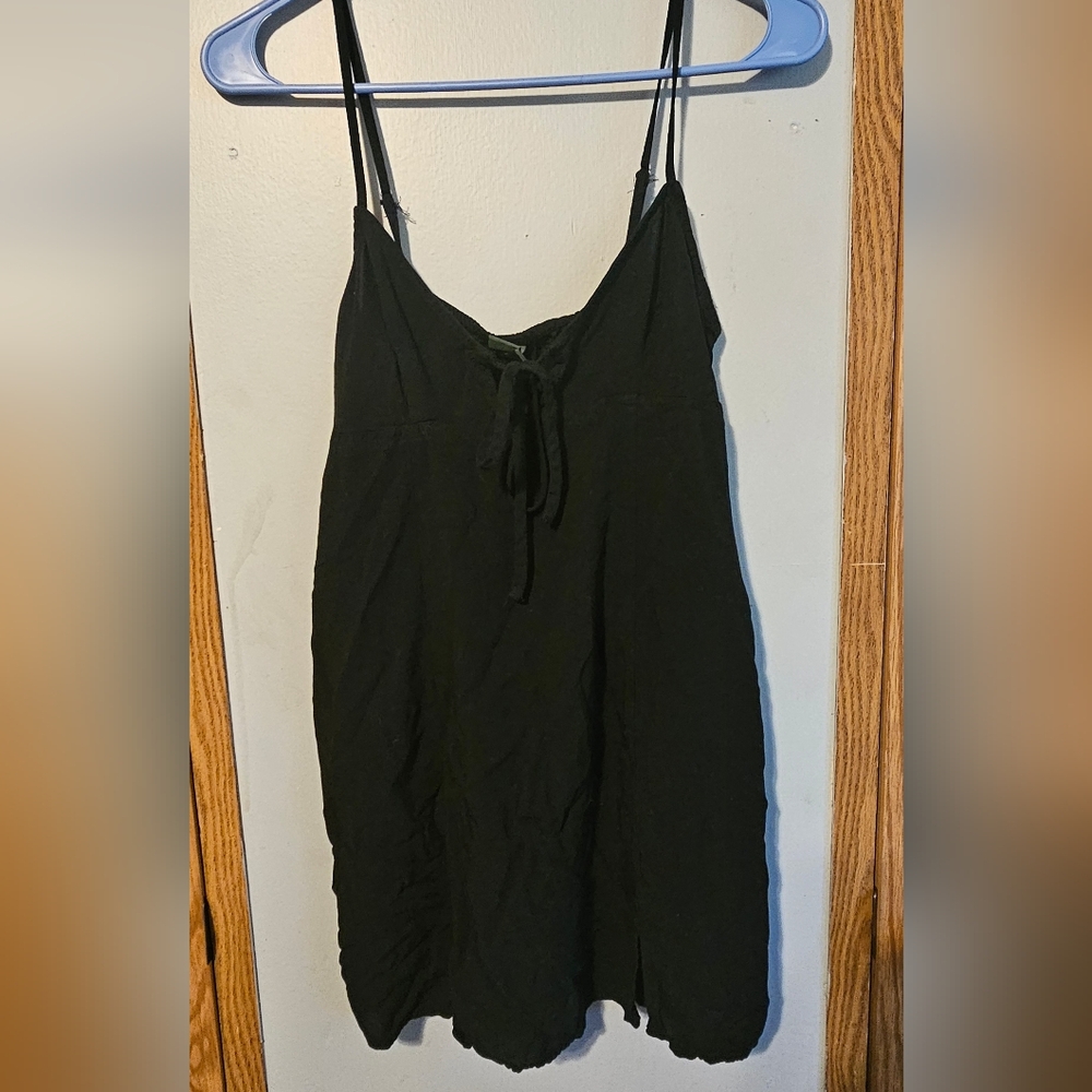 Wild Fable Black Tie-Front Top